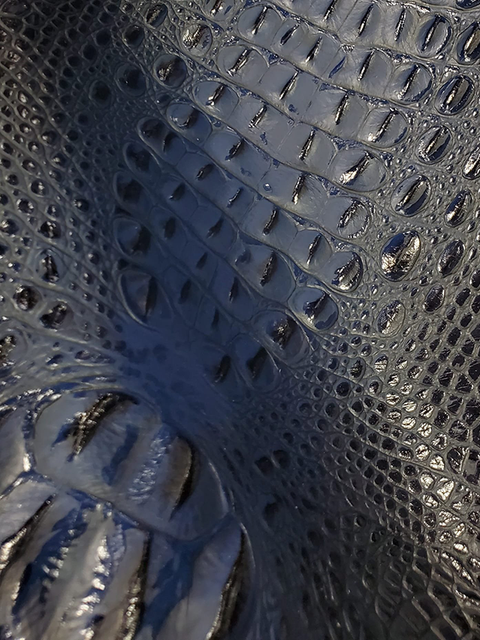 Crocodile MIDNIGHT NAVY material sample