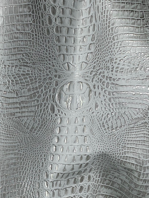 Crocodile SILVER GREY material sample