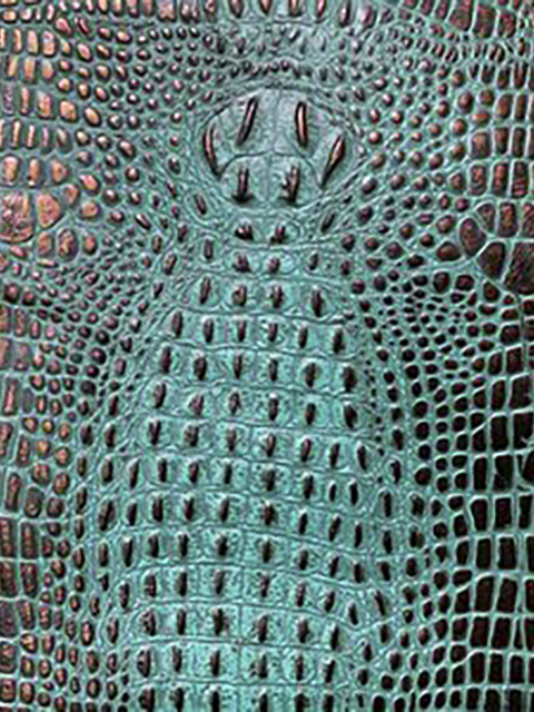 Crocodile TURQUOISE COPPER material sample