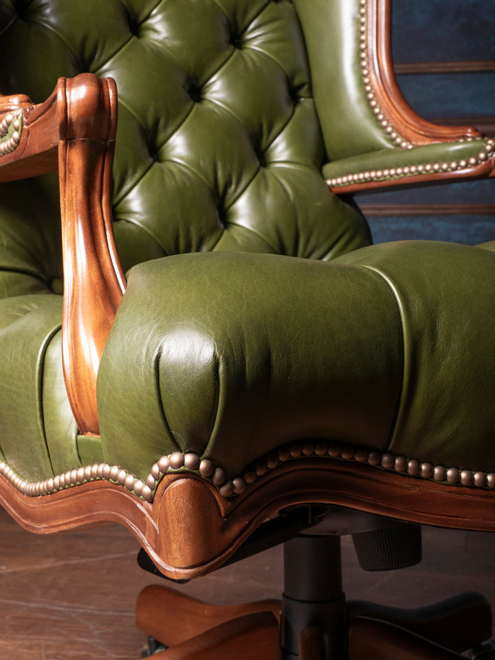 Davidson Lush Tufted Leather Desk Chair