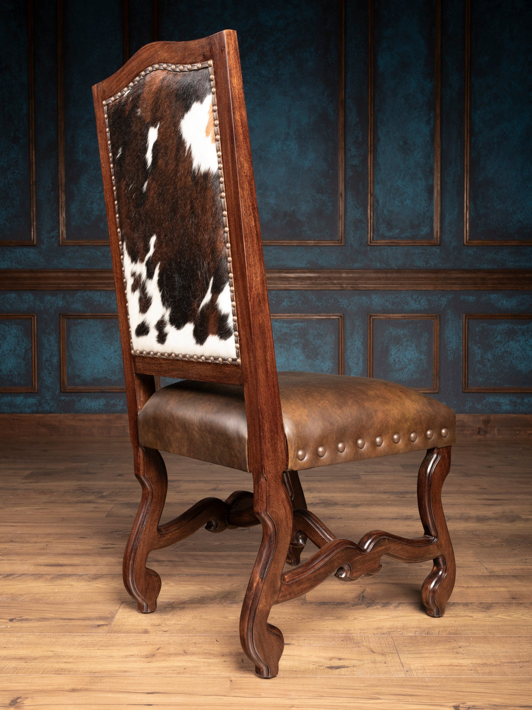 Diamond Stitch Leather Dining Chair