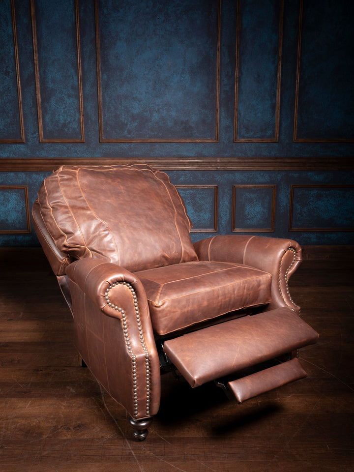 Framed Patron Leather Recliner