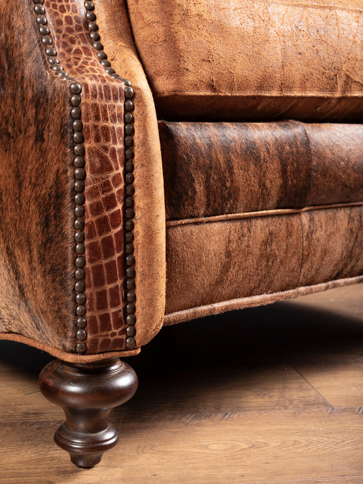 Gentleman’s Suede & Gator Leather Recliner