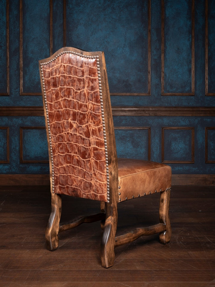 Jumbo Croc Sycamore Leather Dining Chair