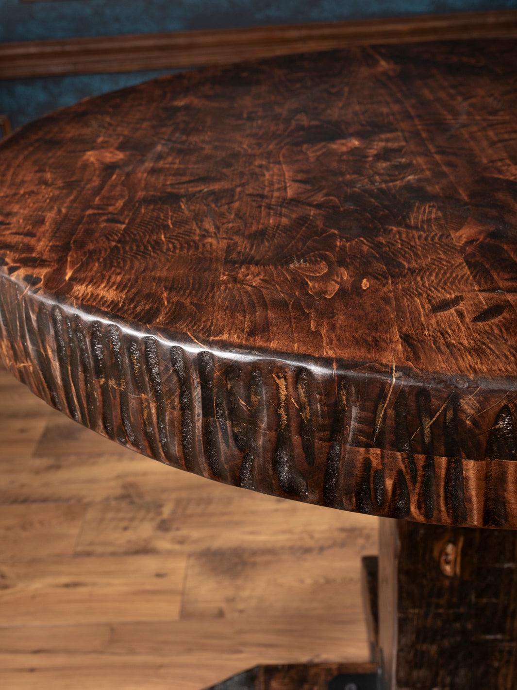 Knotty Alder Rustic Pub Table