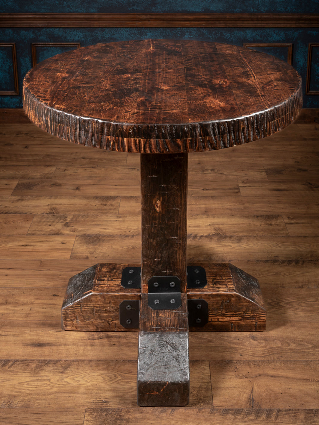 Knotty Alder Rustic Pub Table