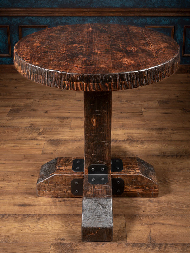 Knotty Alder Rustic Pub Table
