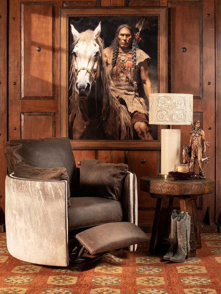 Toledo Saddle Stitch Leather Lamp