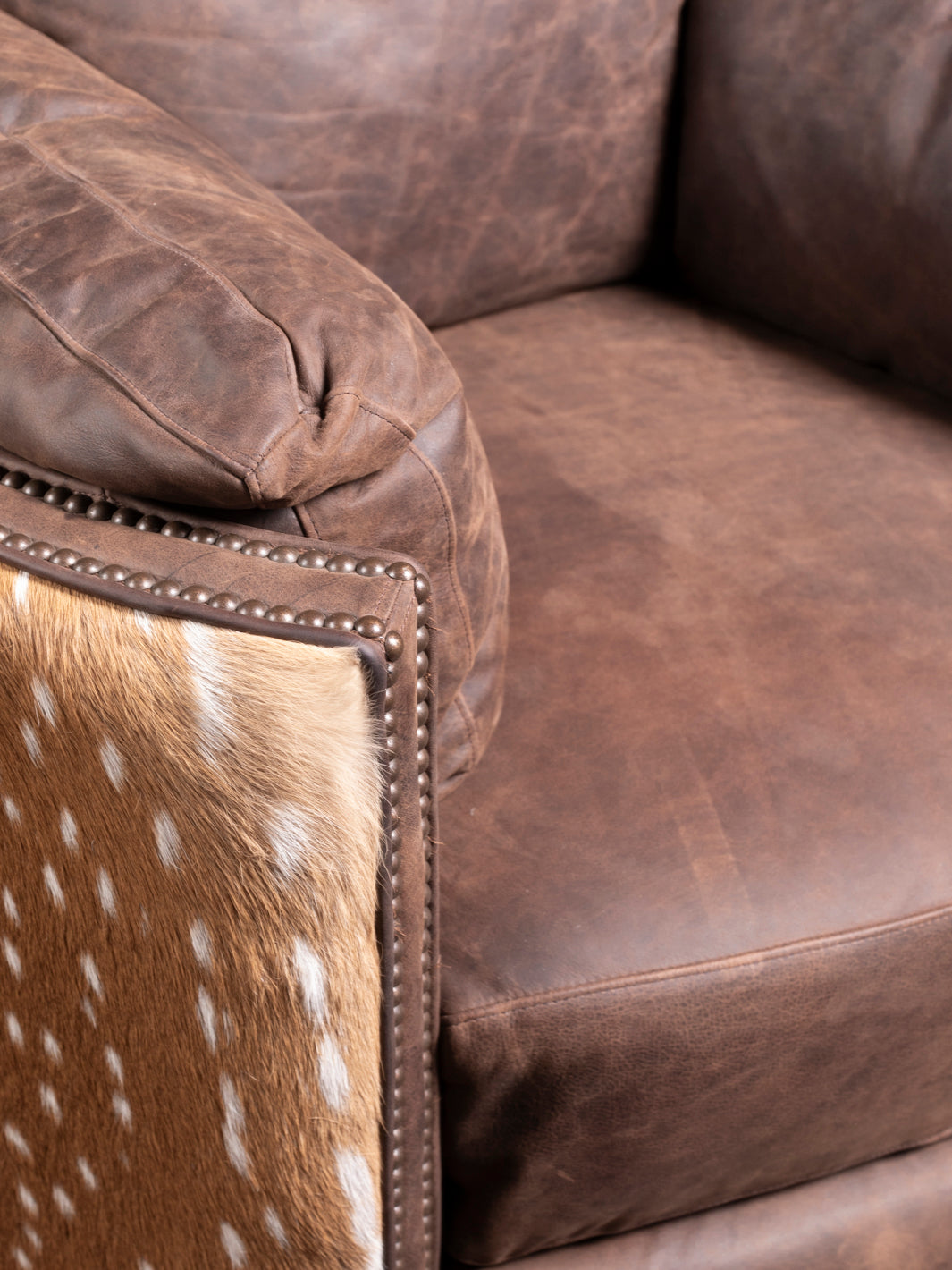 Leather Axis Snug Swivel Recliner Chair