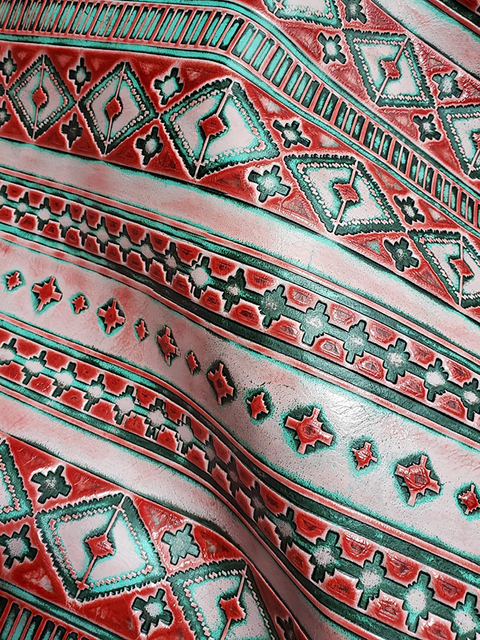 Navajo CORAL MINT material sample