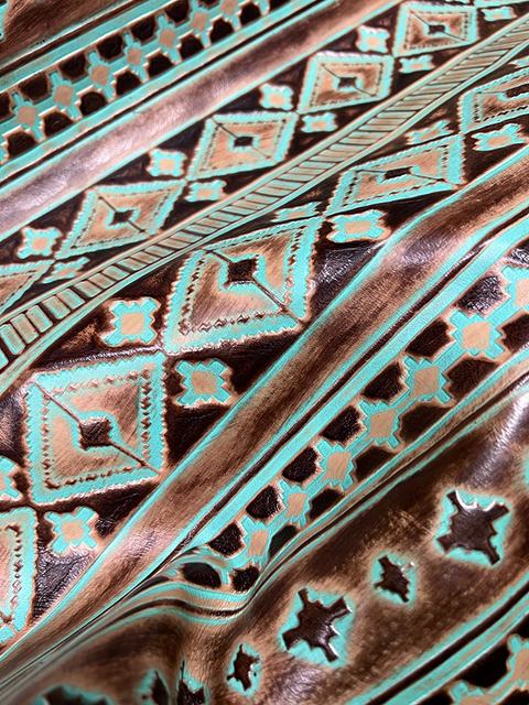 Navajo TURQUOISE & BROWN material sample