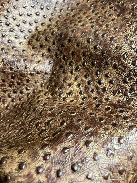 Ostrich MOCHA LATTE material sample