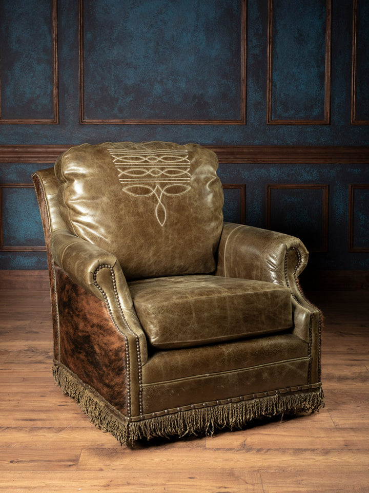 Pine Ridge Architect Leather Swivel Chair