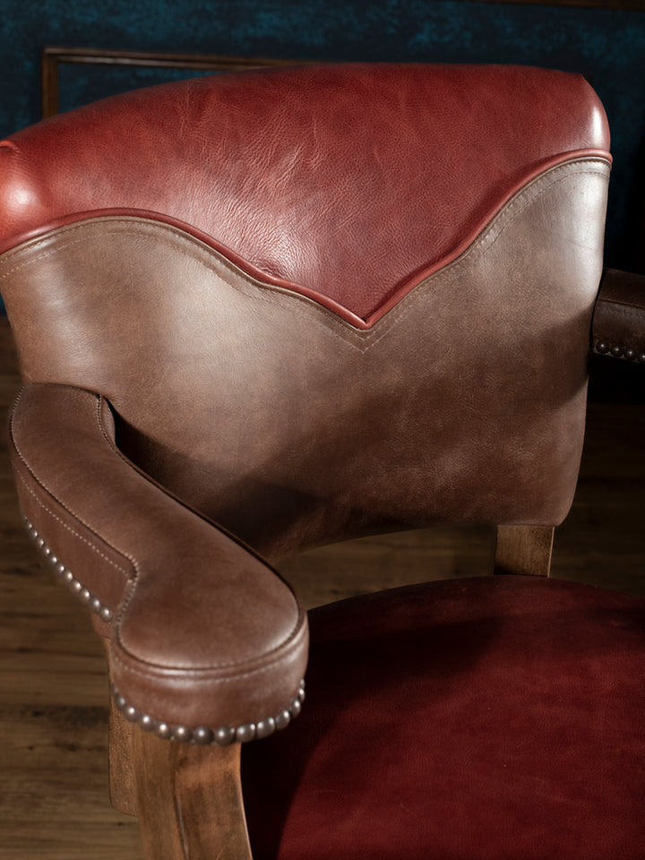 Pro Rodeo Leather Swivel Bar Stool - 40th NFR Anniversary Edition