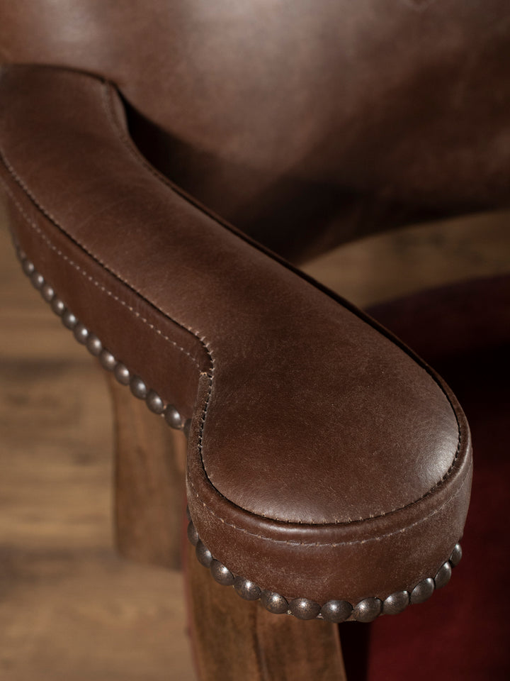 Pro Rodeo Leather Swivel Bar Stool - 40th NFR Anniversary Edition