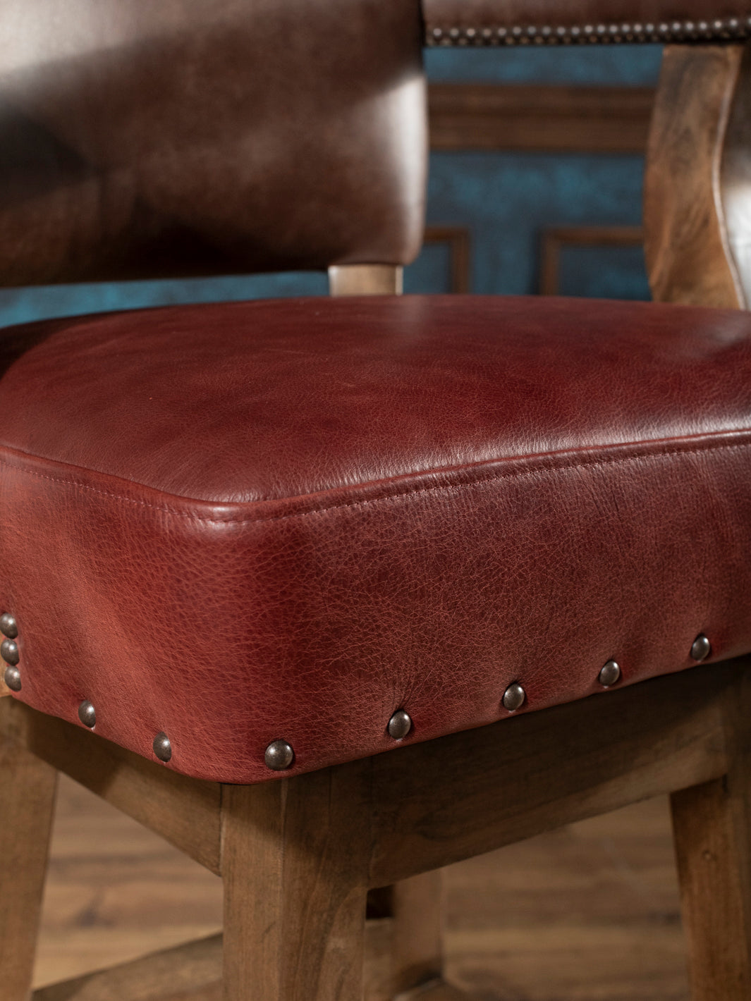 Pro Rodeo Leather Swivel Bar Stool - 40th NFR Anniversary Edition