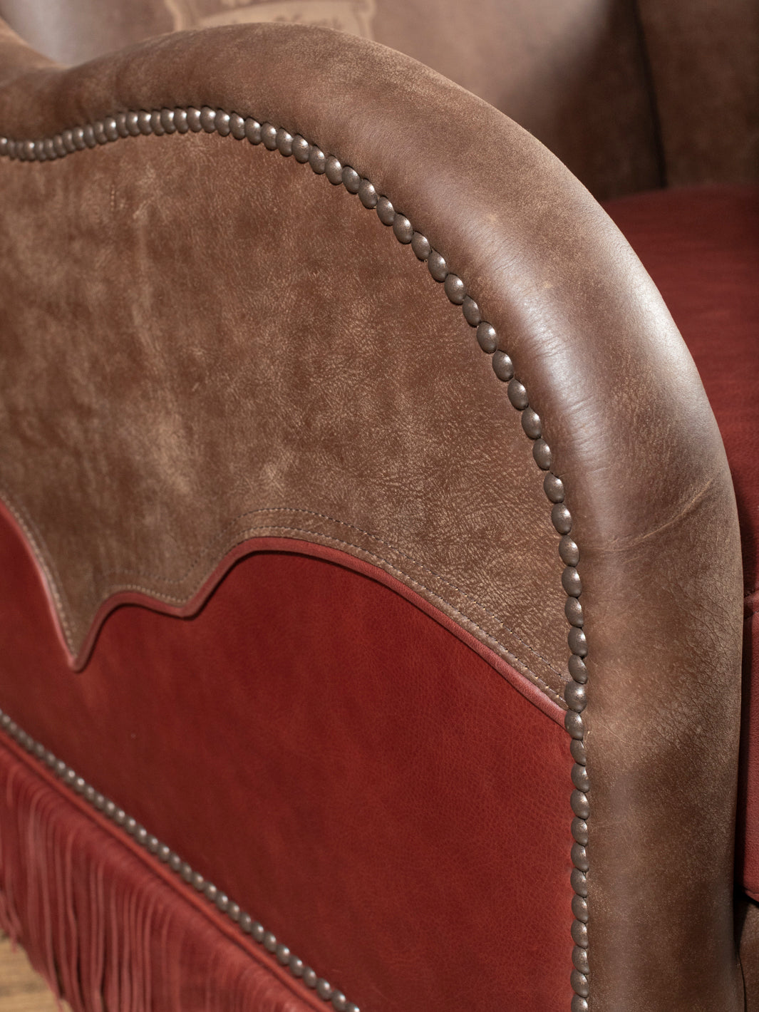 Pro Rodeo Red Leather Accent Chair - 40th NFR Anniversary Edition