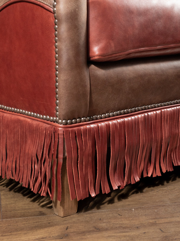 Pro Rodeo Red Leather Accent Chair - 40th NFR Anniversary Edition