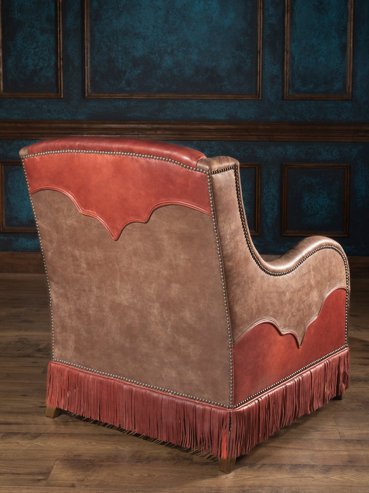 Pro Rodeo Red Leather Accent Chair - 40th NFR Anniversary Edition