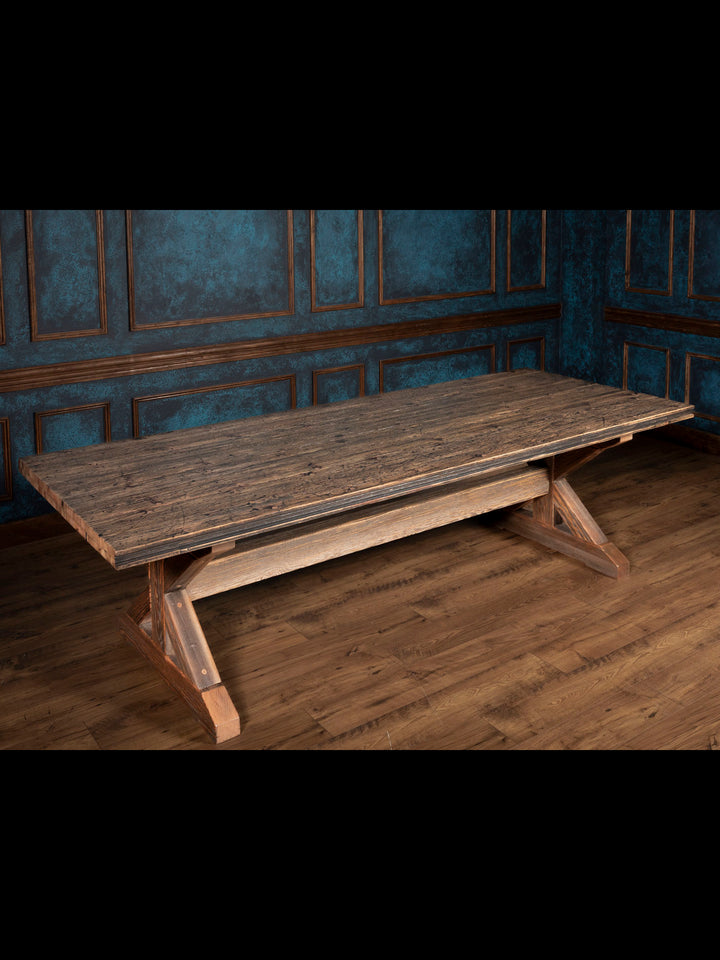 Reclaimed Oak Trestle Dining Table
