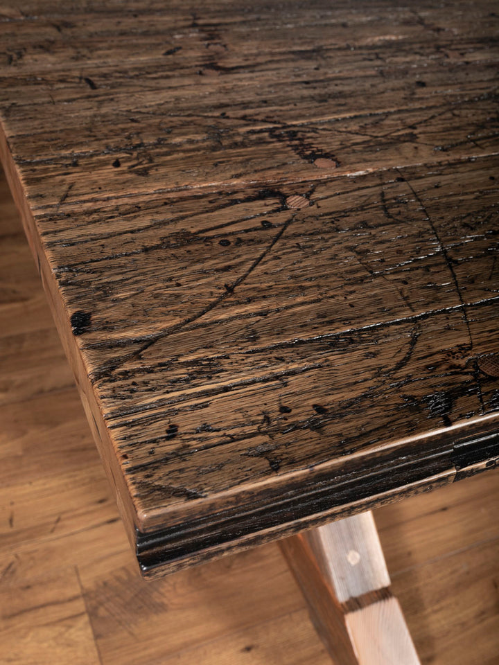 Reclaimed Oak Trestle Dining Table