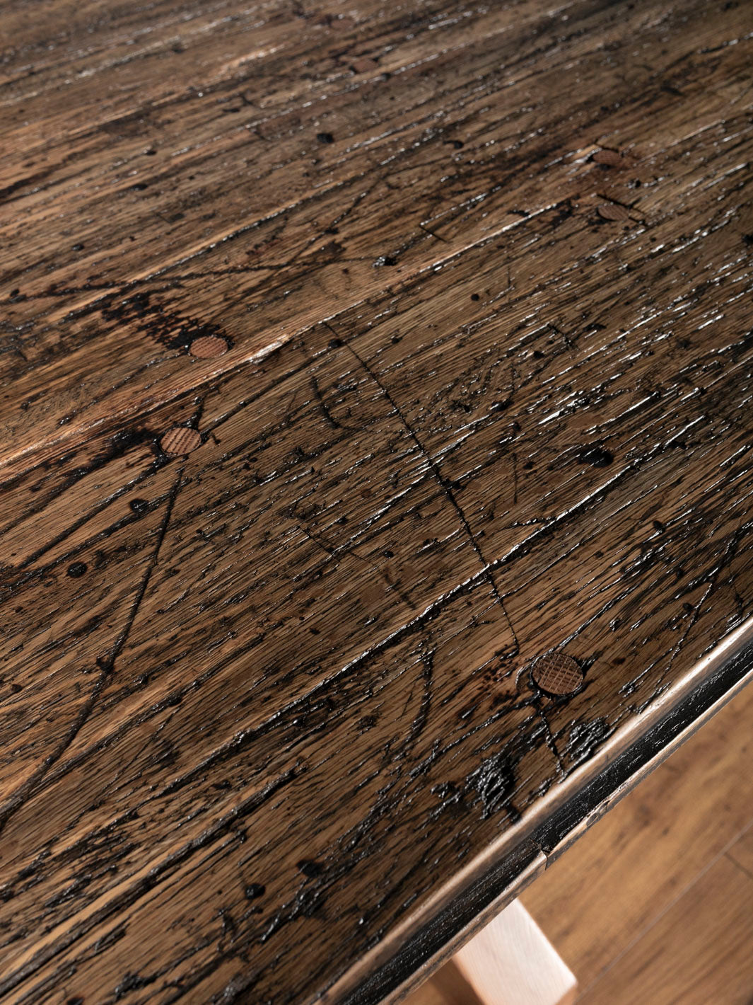 Reclaimed Oak Trestle Dining Table