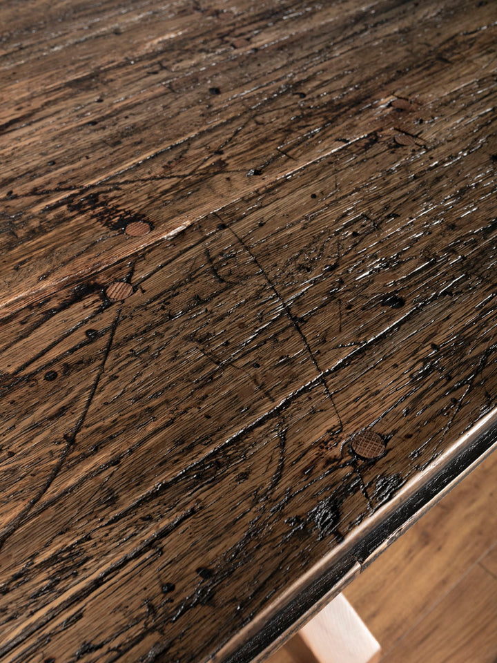 Reclaimed Oak Trestle Dining Table