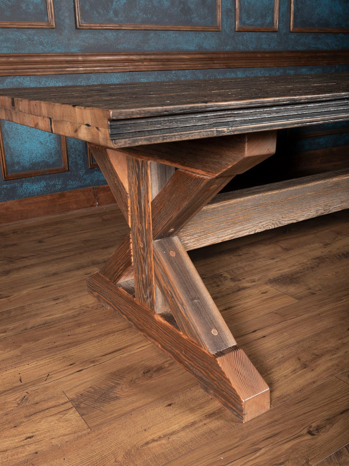 Reclaimed Oak Trestle Dining Table