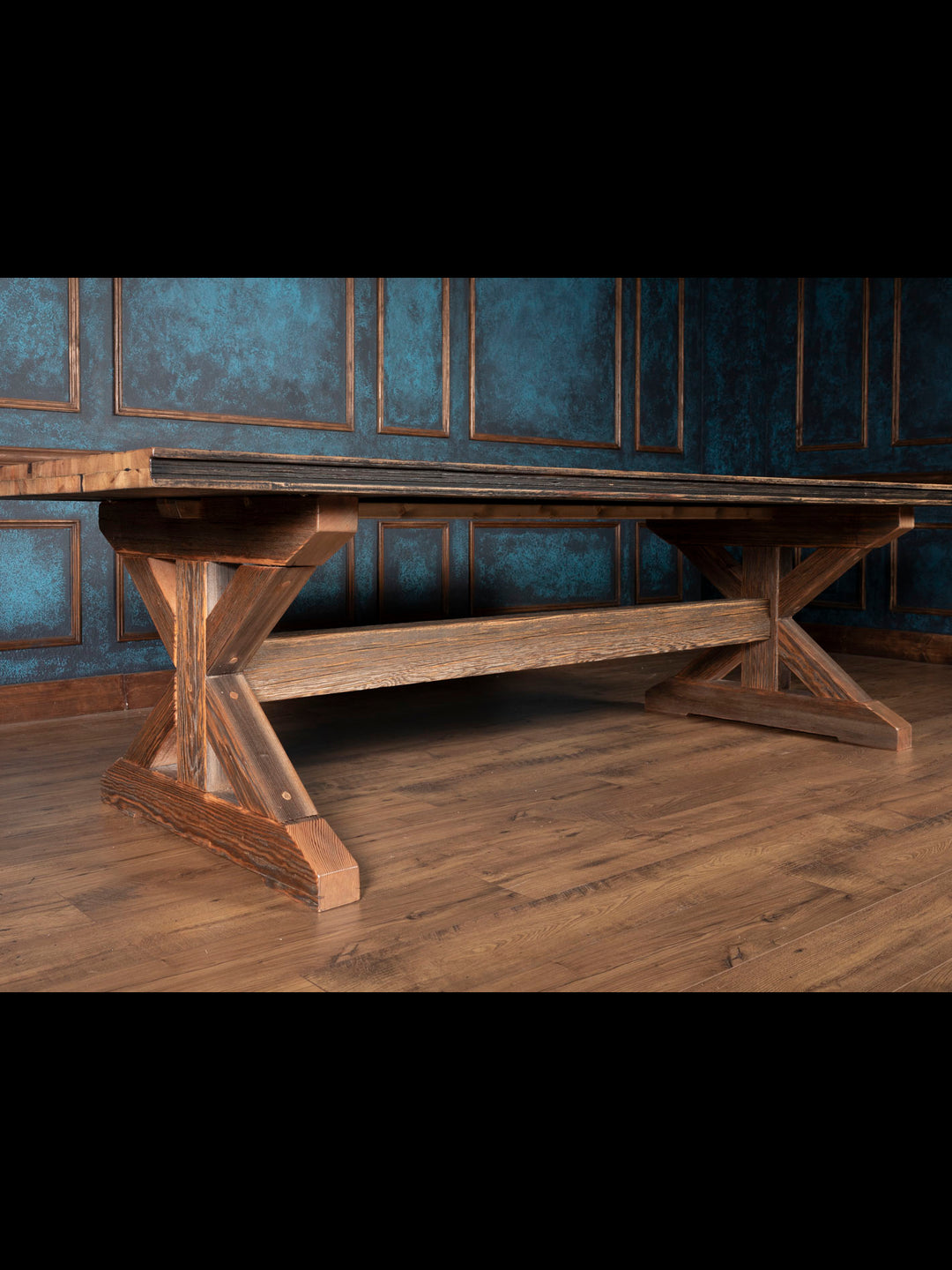 Reclaimed Oak Trestle Dining Table