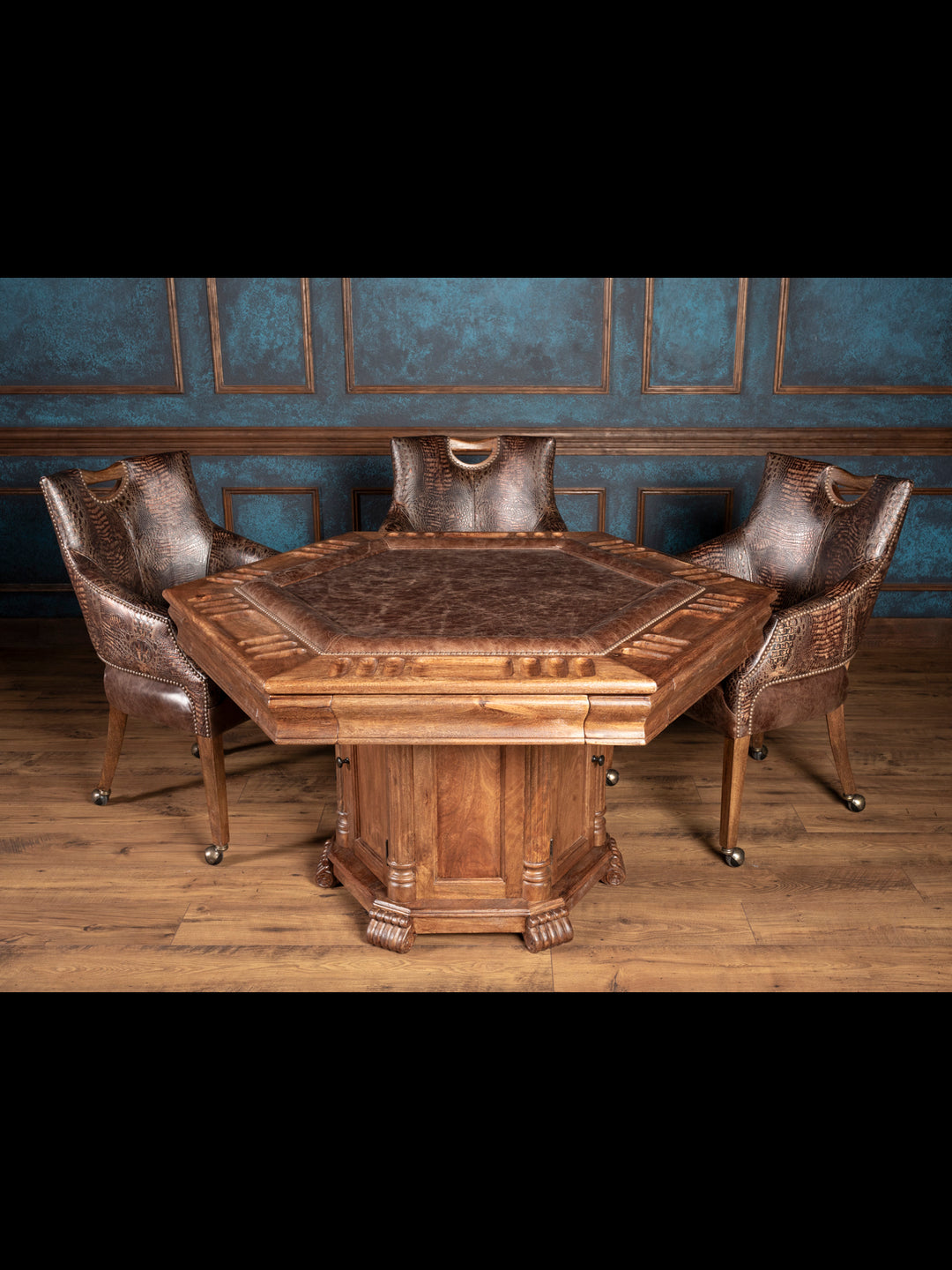 Ridgeland Leather Poker Table