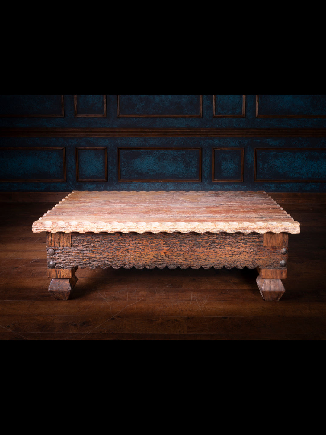 Travertine Rectangle Top Coffee Table