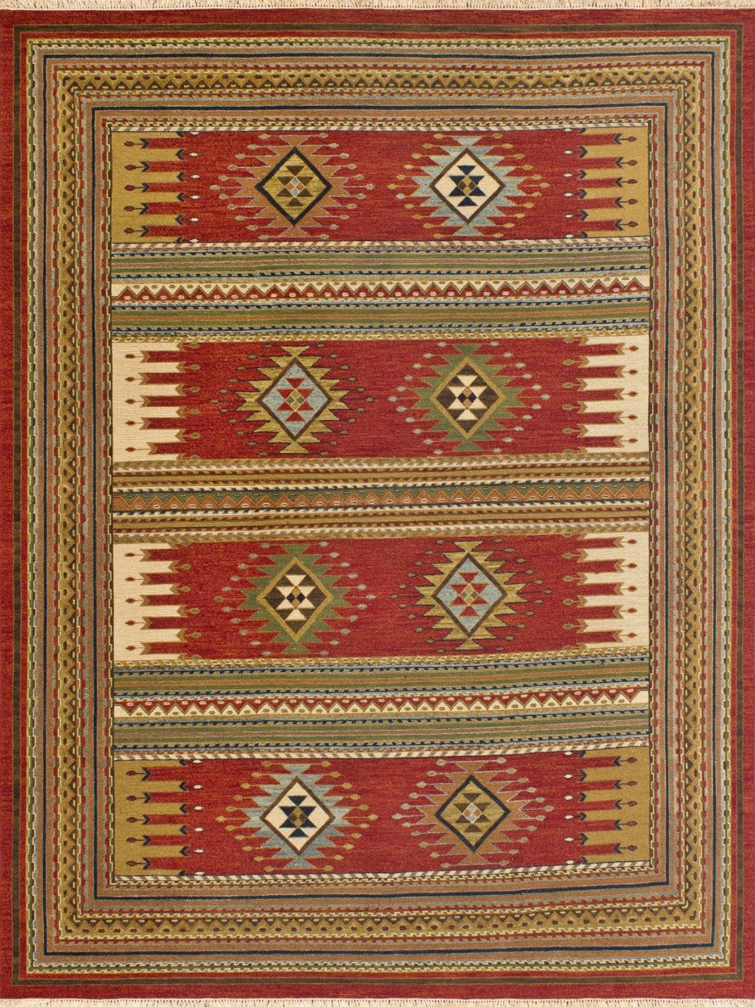 Rust Soumak Weave Rug