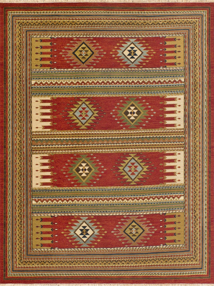 Rust Soumak Weave Rug