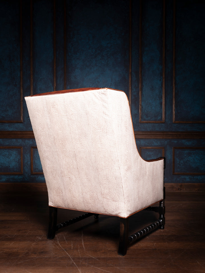 Savannah Leather & Croc Accent Chair