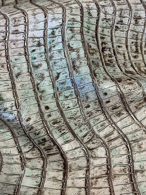 Crocodile DUSTY JADE material sample