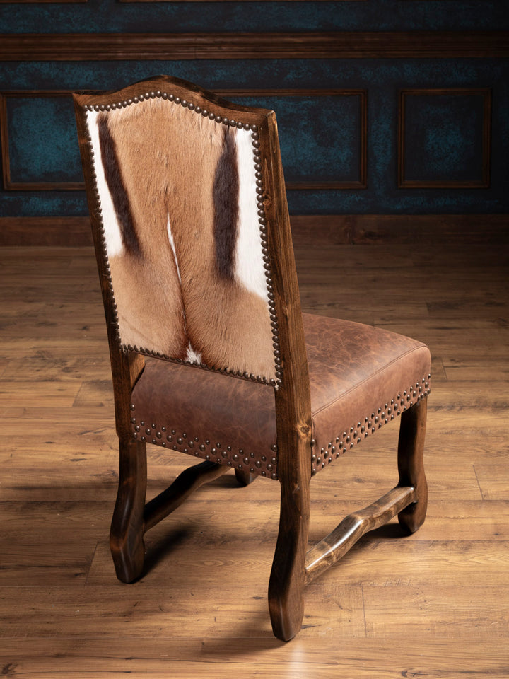 Angled back view of springbok hide on outside back