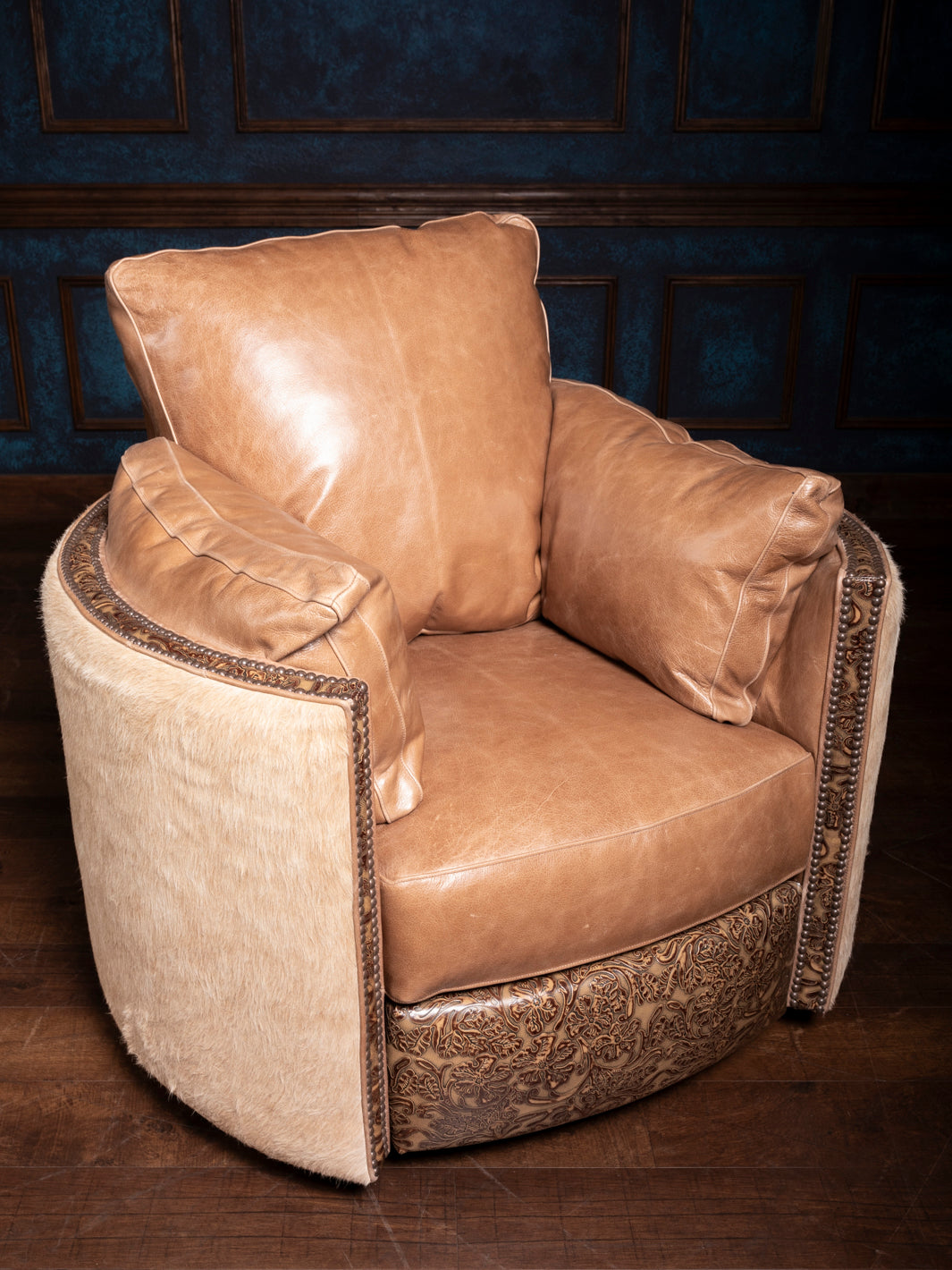 Sunflower Snug Leather Swivel Recliner