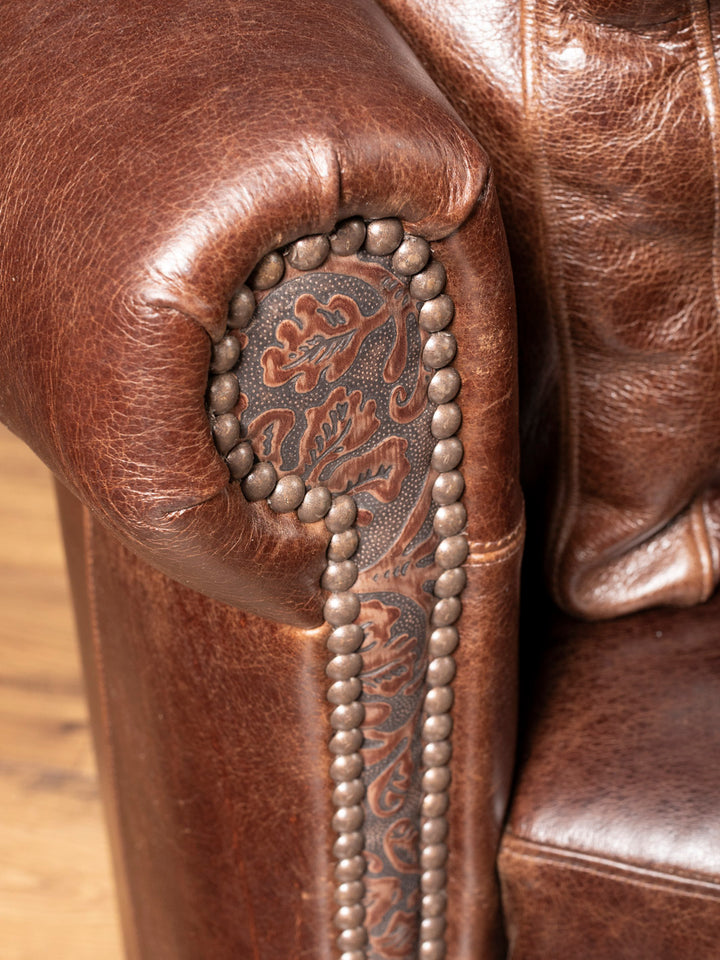 Texas Luxe Leather Snug Swivel Recliner