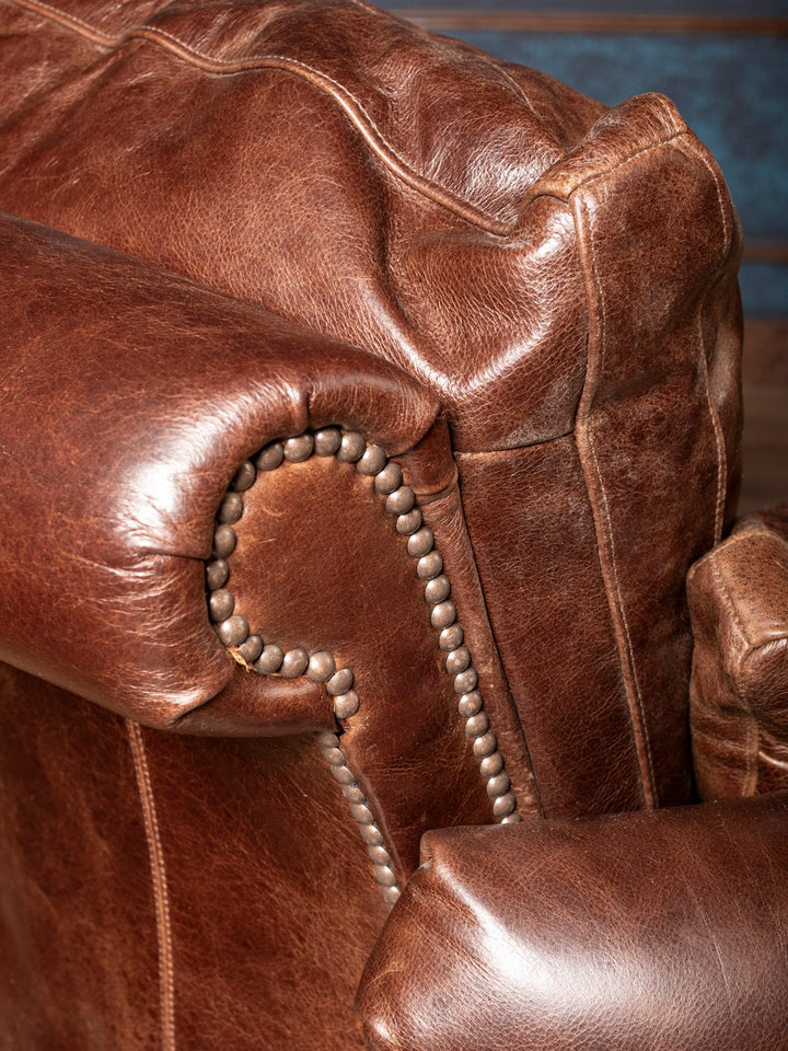 Texas Luxe Leather Snug Swivel Recliner