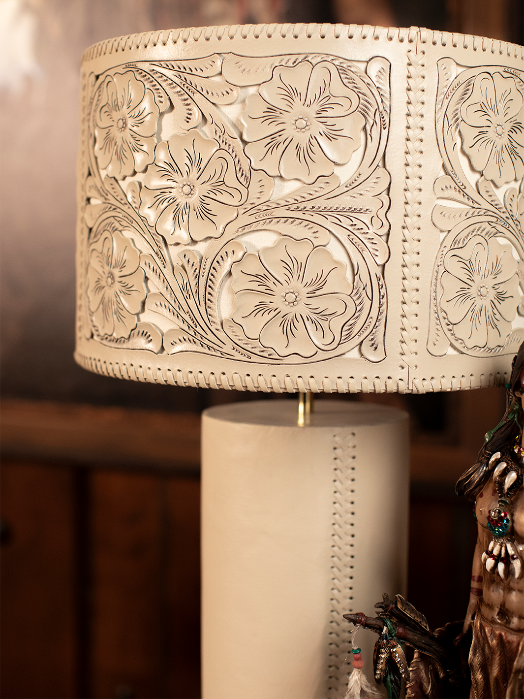 Toledo Saddle Stitch Leather Lamp