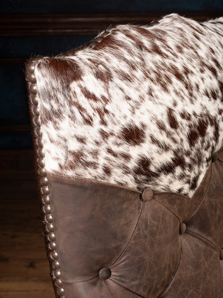 Tufted Desert Mustang Leather Desk Chair