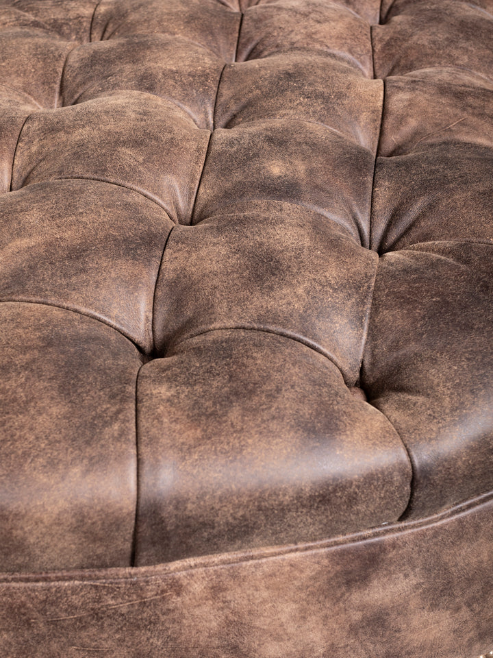 Tufted Prairie Oval Ottoman