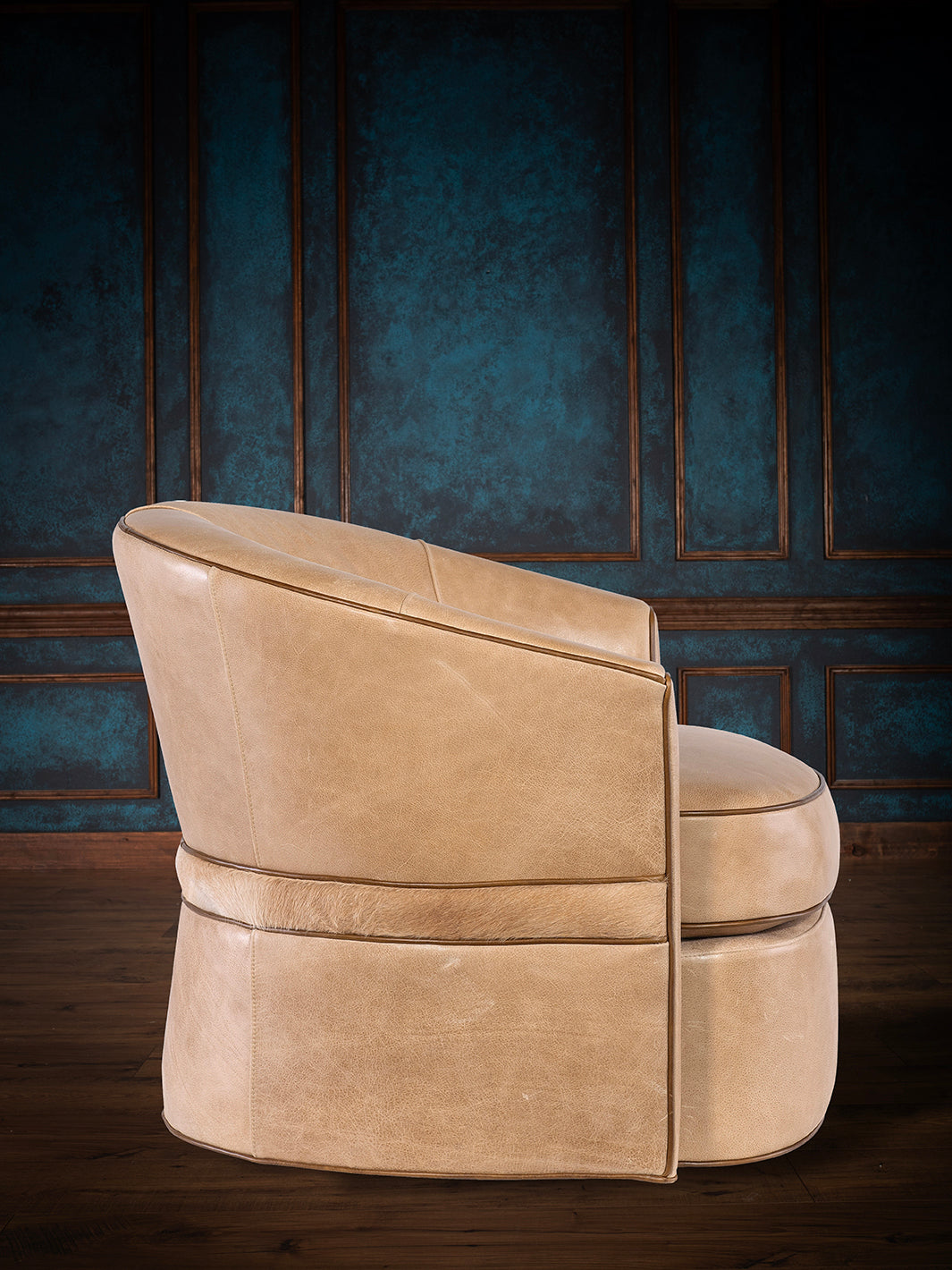 Tuscany Tan Leather Swivel Chair