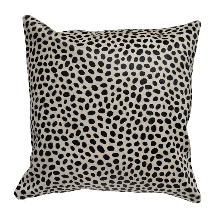 White Cheetah Print Pillow