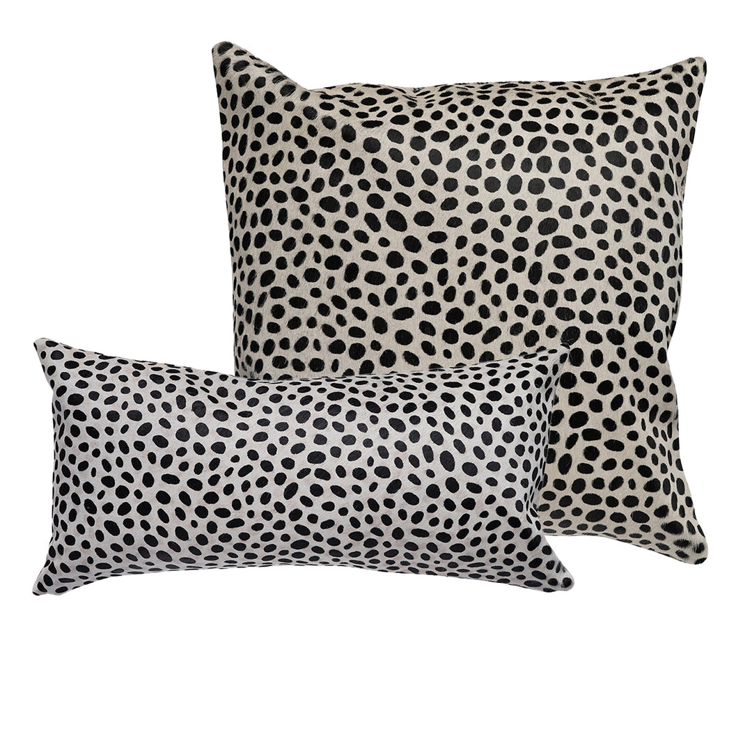 White Cheetah Print Pillow