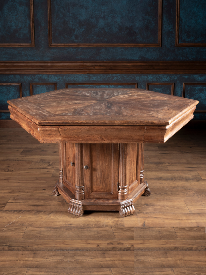 Grand Saloon Leather Poker Table