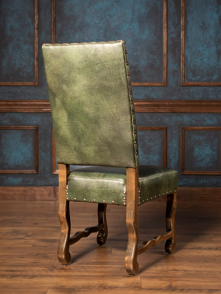 Verde Vaquero Boot Stitch Leather Dining Chair