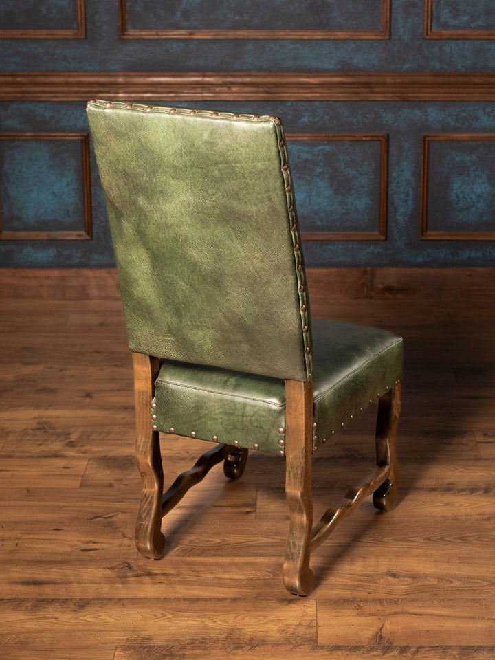 Verde Vaquero Boot Stitch Leather Dining Chair