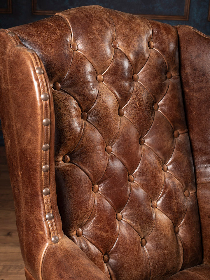 Western Executive Tufted Leather Desk Chair