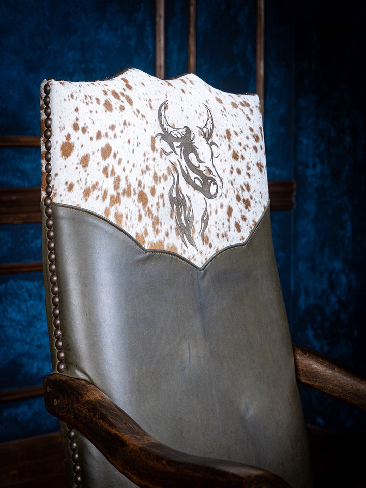 Branded Bull Leather Desk Chair